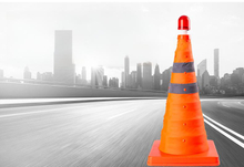 High Visibility 45cm retractable traffic cone waterproof collapsible traffic cone