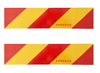 NewAluminum Anti-Collision Safety Sign Self-Adhesive for Trucks Trailers Reflective Truck Rear Marking Stripe 