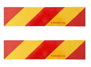 NewAluminum Anti-Collision Safety Sign Self-Adhesive for Trucks Trailers Reflective Truck Rear Marking Stripe 