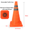 High Visibility 45cm retractable traffic cone waterproof collapsible traffic cone