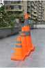 High Visibility 45cm retractable traffic cone waterproof collapsible traffic cone