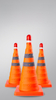 High Visibility 45cm retractable traffic cone waterproof collapsible traffic cone