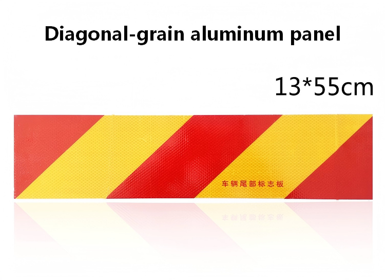 NewAluminum Anti-Collision Safety Sign Self-Adhesive for Trucks Trailers Reflective Truck Rear Marking Stripe 